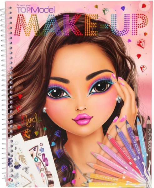Pakhuis Top Model Kleurboek Make up Meisjes 24 X 19, 5 Cm Papier Paars online kopen